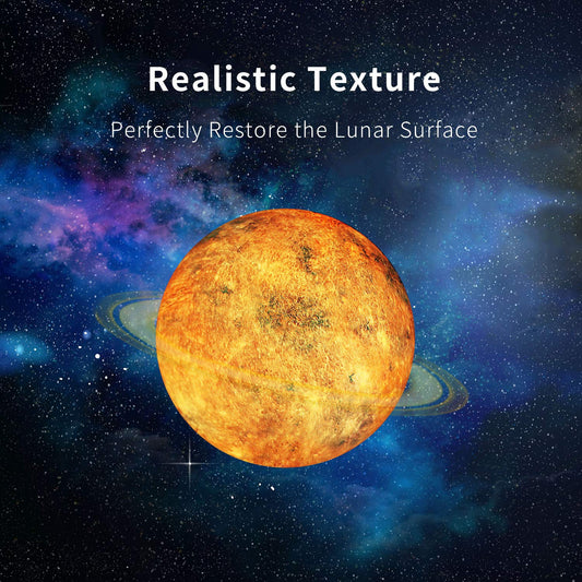 Moon Lamp, 3D Galaxy Night Light 16 Colors LED Moon Light with Stand, Touch & Remote Control USB Rechargeable Star Moon Lamp for Kids Baby Women Birthday Gift Home Decor (5.9 Inches)