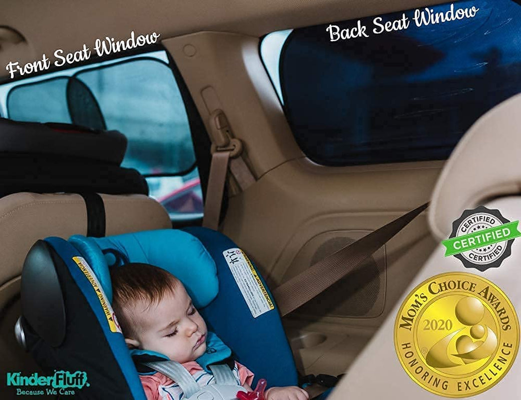 Car Window Shade (4Pack)-The Only Certified Car Window Sun Shade for Baby Proven to Block 99.95% UVR - Mom'S Choice Gold Award Winning -Car Window Shade for Baby- Car Seat Sun Protection