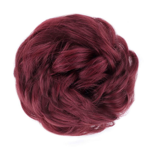 1PCS Messy Hair Bun Hair Scrunchies Extension Curly Wavy Messy Synthetic Chignon for Women Updo Hairpiece