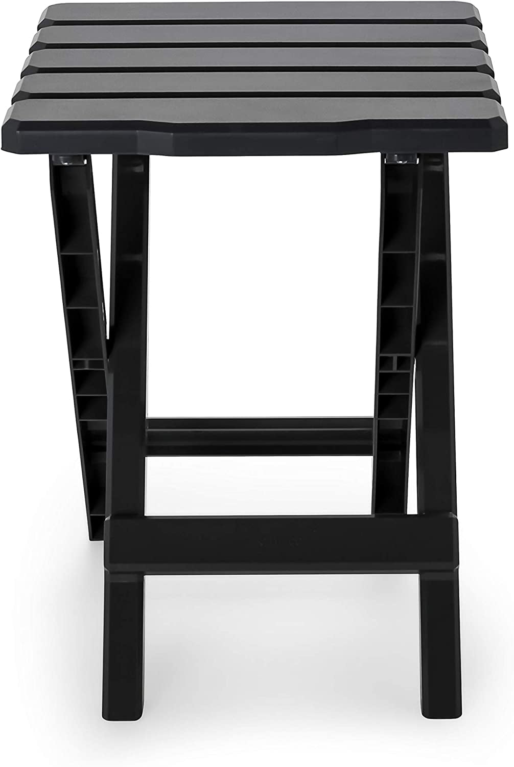 Portable Adirondack Folding Side Table | Easy Set-Up | Perfect for the Beach, Camping, Picnics, Cookouts & More | Weatherproof & Rust Resistant, Charcoal (21043)