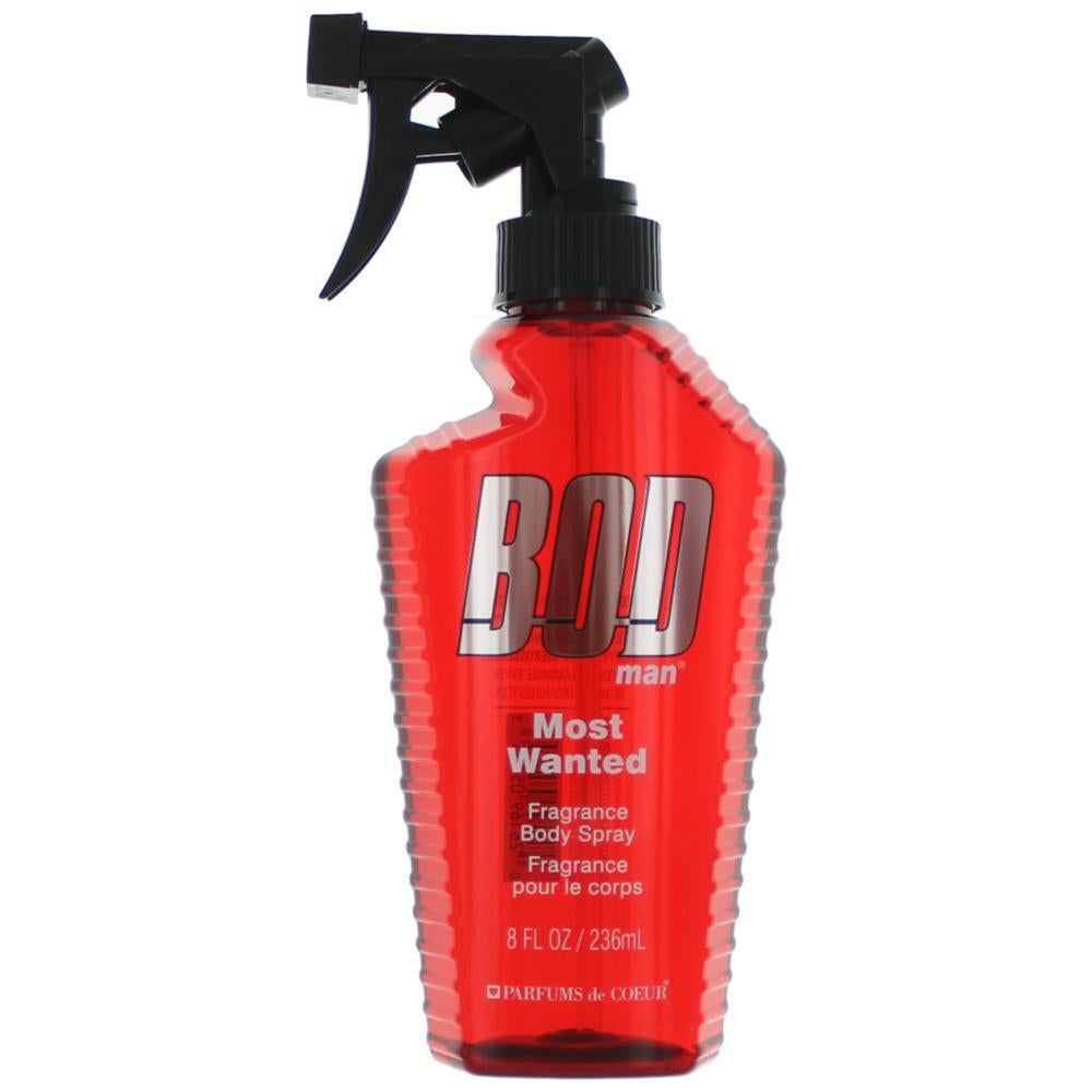 Bod Man Most Wanted by Parfums De Coeur, 8 Oz Frgrance Body Spray Men