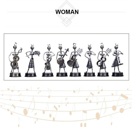 Little Iron Art Musician Creative Men/Women Music Band Crafts Home Office Desk Decoration Birthday Gift 8 Pack (Woman)