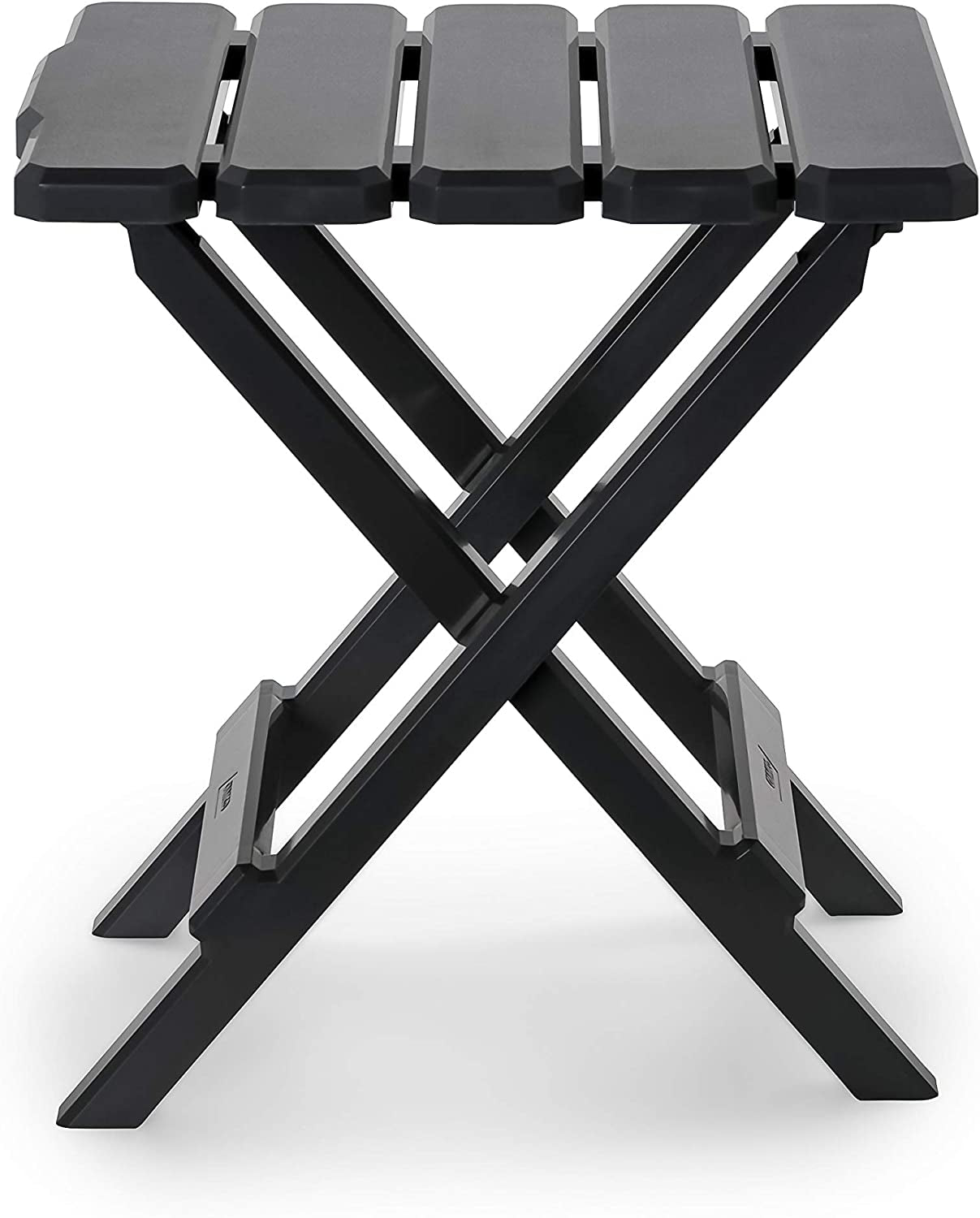 Portable Adirondack Folding Side Table | Easy Set-Up | Perfect for the Beach, Camping, Picnics, Cookouts & More | Weatherproof & Rust Resistant, Charcoal (21043)