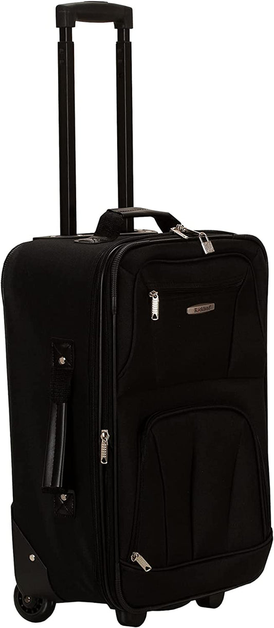 Rockland Fashion Softside Upright Luggage Set, Black, 2-Piece (14/19)