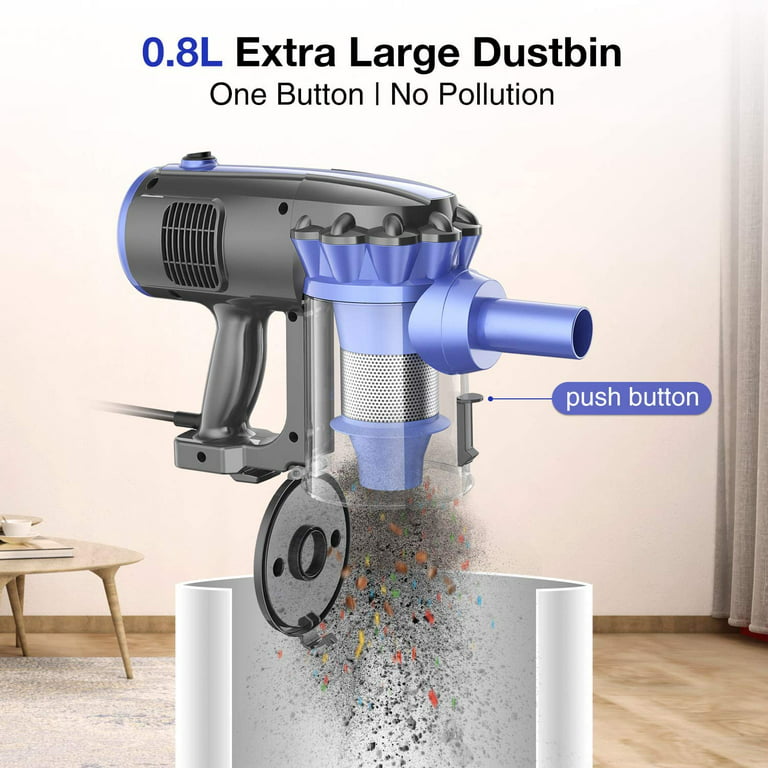 MOOSOO Handheld Vacuum, 17kpa Strong Suction Vacuum Cleaner with Pet Grooming Brush, 4 in 1 Corded Handheld Vacuum for Home