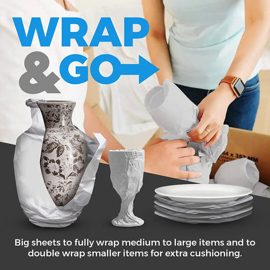 Packing Paper Sheets for Moving - 10Lb - 320 Sheets of Newsprint Paper - Must Have in Your Moving Supplies - 27" X 17" - Made in USA