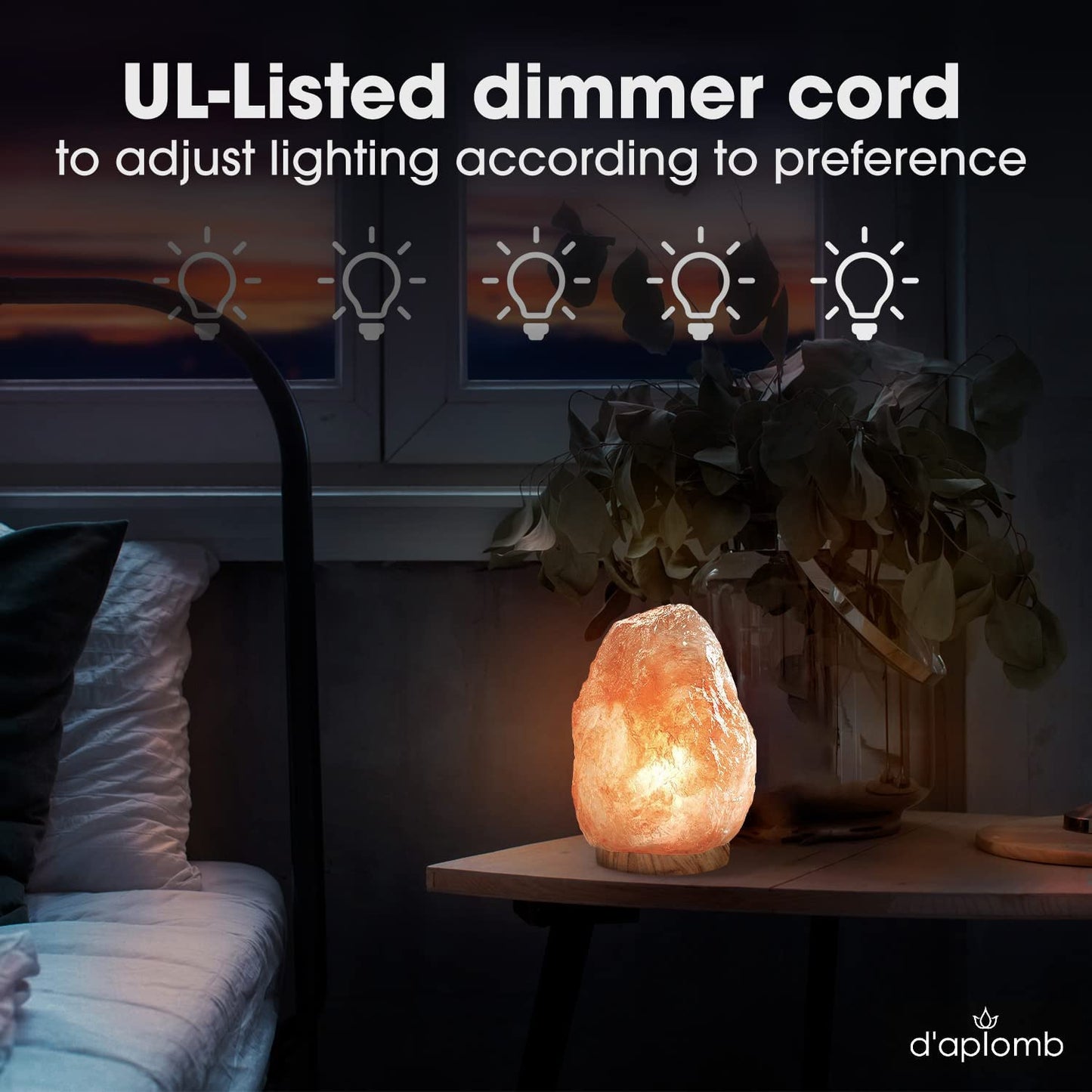 100% Authentic Natural Himalayan Salt Lamp; Large Hand Carved Natural Chunk Pink Crystal Rock Salt from Himalayan Mountains; Dimmer Cord; 12 Lbs