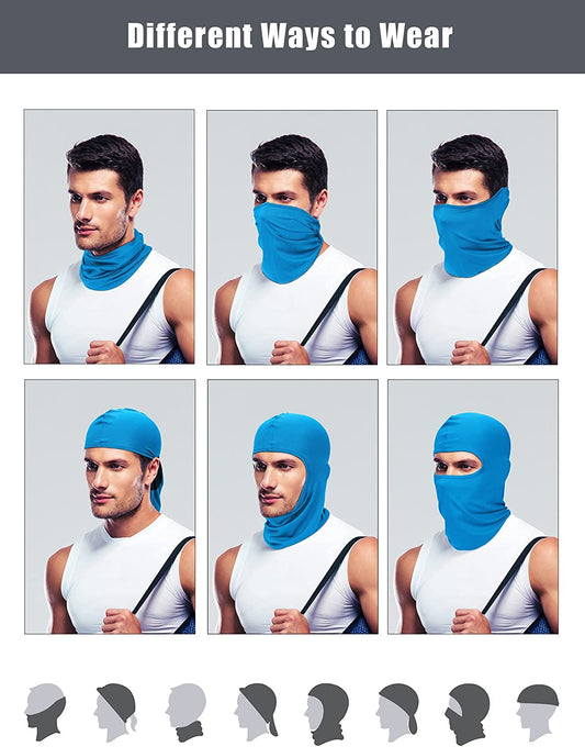 SATINIOR 9 Pcs Ski Mask for Men Full Face Helmet Mask Balaclava Winter Neck Gaiter Outdoor Cycling Windproof Hood