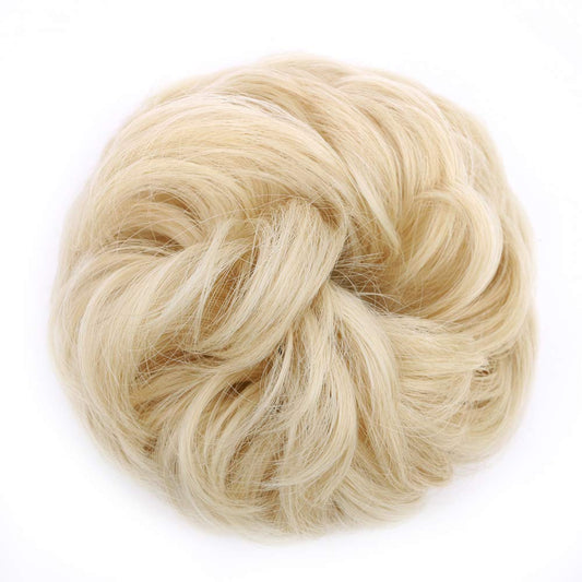 1PCS Messy Hair Bun Hair Scrunchies Extension Curly Wavy Messy Synthetic Chignon for Women Updo Hairpiece
