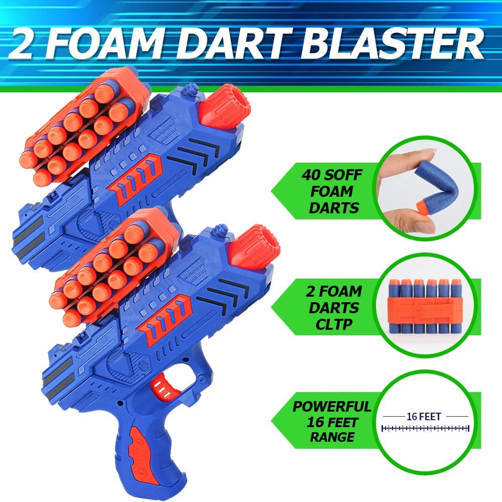 Digital Shooting Targets with Foam Dart Toy Gun, Electronic Scoring Auto Reset 4 Targets, Shooting Game Toys Gifts for Age of 5, 6, 7, 8, 9, 10+ Years Old Kids, Boys, Compatible with 2 Toy Gun