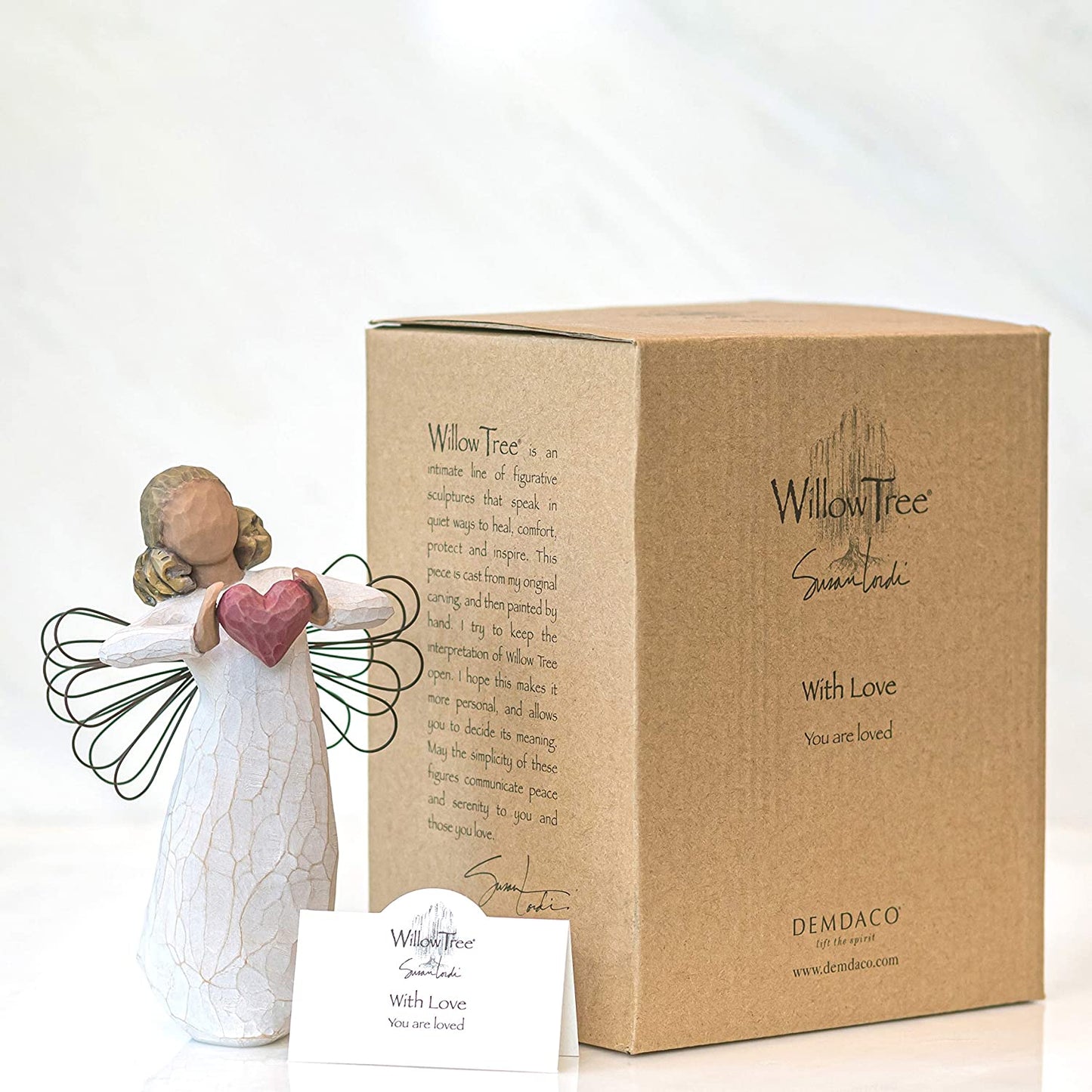 with Love Angel, Sculpted Hand-Painted Figure