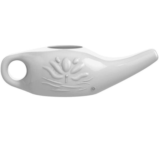 Neti Pot Ceramic Porcelain Nasal Wash Clear Allergy Congestion Mucus Dry Nose 1