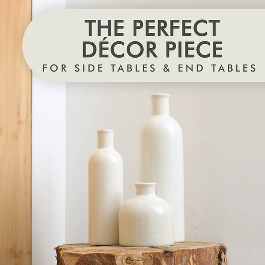 Ceramic Vases for Home Decor, White Vases for Decor, Dresser Decor, Vases for Decor, Mantle Décor, Ceramic Vase, Vases for Flowers, Decorative Vase, White Ceramic Vase