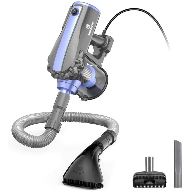 MOOSOO Handheld Vacuum, 17kpa Strong Suction Vacuum Cleaner with Pet Grooming Brush, 4 in 1 Corded Handheld Vacuum for Home