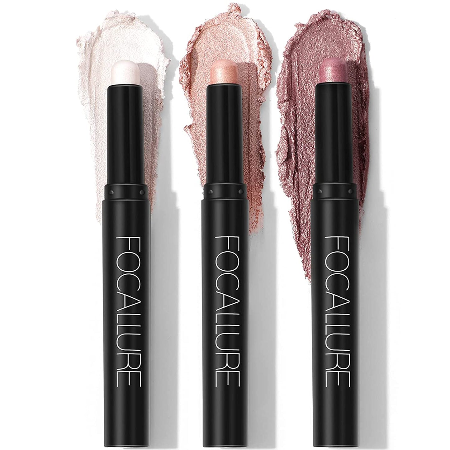 (3 Pcs 2 in 1 Eyeshadow and Eyeliner Pen, Waterproof Eye Shadow Pencil, Hypoallergenic Eyeshadow, Highlighter Eye Liner, Multi-Dimensional Eyes Look, FA38-11116-123