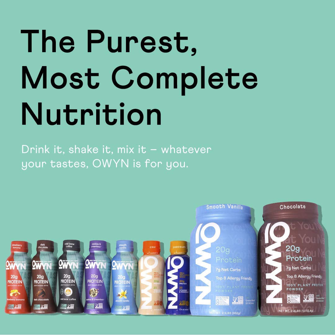 100% Vegan Plant-Based Protein Shake, Cold Brew Coffee, 12 Pack, with 20G Plant Protein, Omega-3, Prebiotic Supplements, Superfoods Greens Blend, Gluten-Free, Soy-Free, Non-Gmo