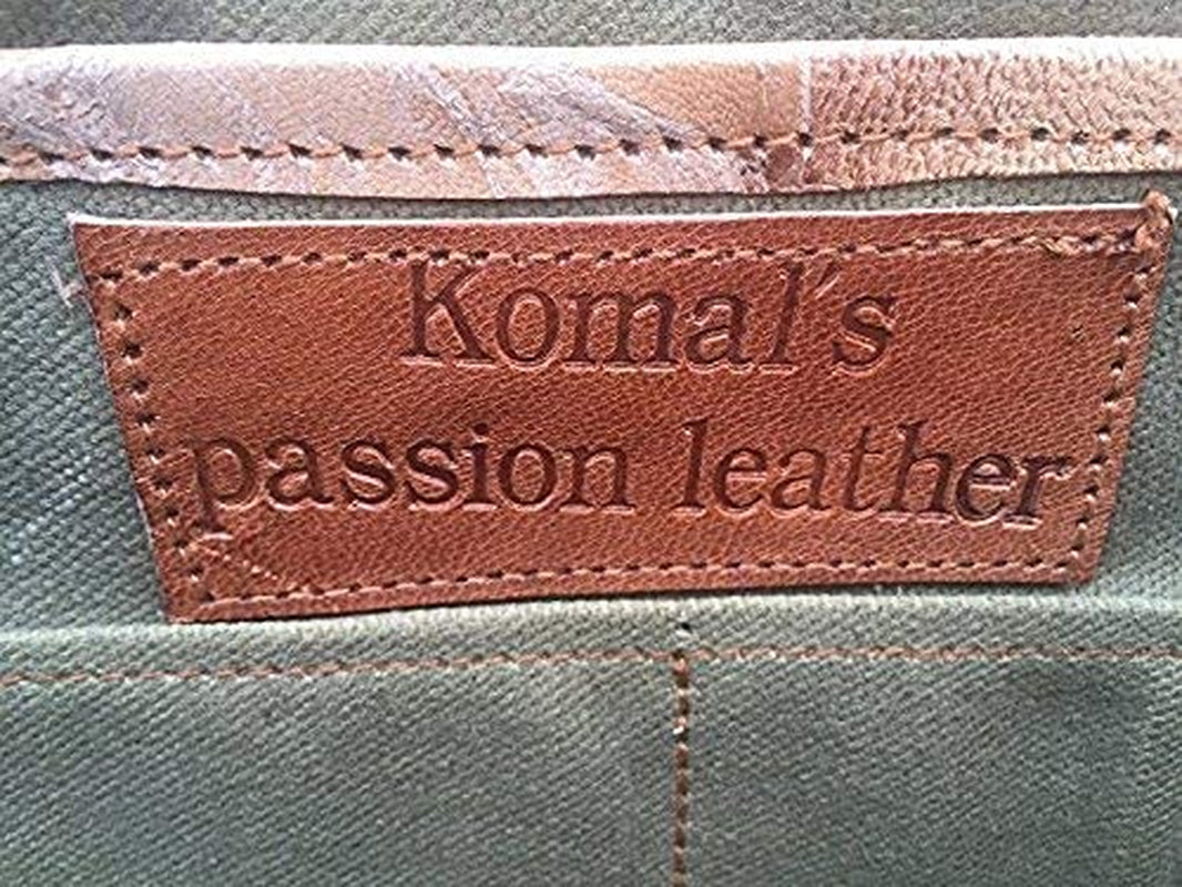 KPL 14 Inch Leather Crossbody Bags Purse Women Shoulder Bag Satchel Ladies Tote Travel Purse Full Grain Leather (Tan Brown)