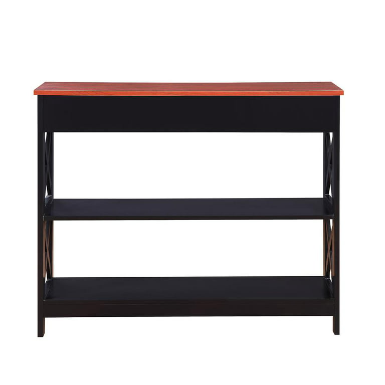 Convenience Concepts Oxford 1 Drawer Console Table, Cherry/Black