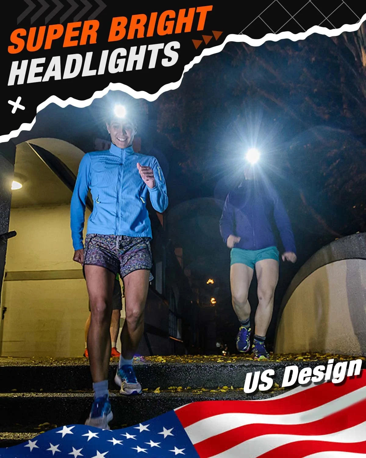 2 Pack LED Headlamp, 1100 Lumen Bright Lightweight Head Lamp with 4 Mode, IPX5 Waterproof Head Light with Red Light for Running Fishing Hiking Camping, Outdoor Head Flashlight for Adults Kids