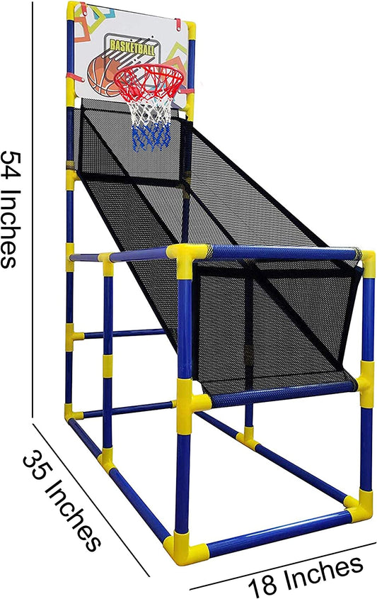 Kids Basketball Hoop Arcade Game, with 4 Balls - Mini Indoor Toy Basketball Shooting System, for Toddlers and Children and Fun for All Ages - Kids Toys Sports Game for Boys and Girls Ages 2-15