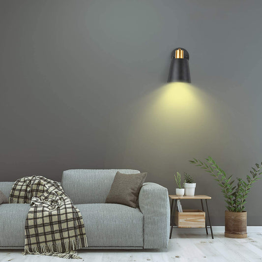 Plug in Wall Sconces, Wall Mounted Lamps with Plug in Cord Metal Vintage Industrial Wall Light Fixtures Lighting Reading Lights for Bedside Bedroom Living Room Indoor Doorway (Exclude Bulb) (2PC)