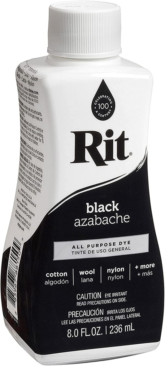 Rit Dye 88150 All Purpose Liquid Dye, Black, 8 Fl Oz