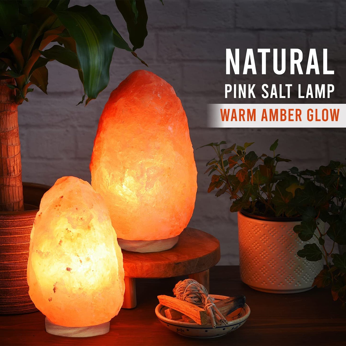 Himalayan Glow Salt Lamp with Dimmer Switch 5-7 Lbs