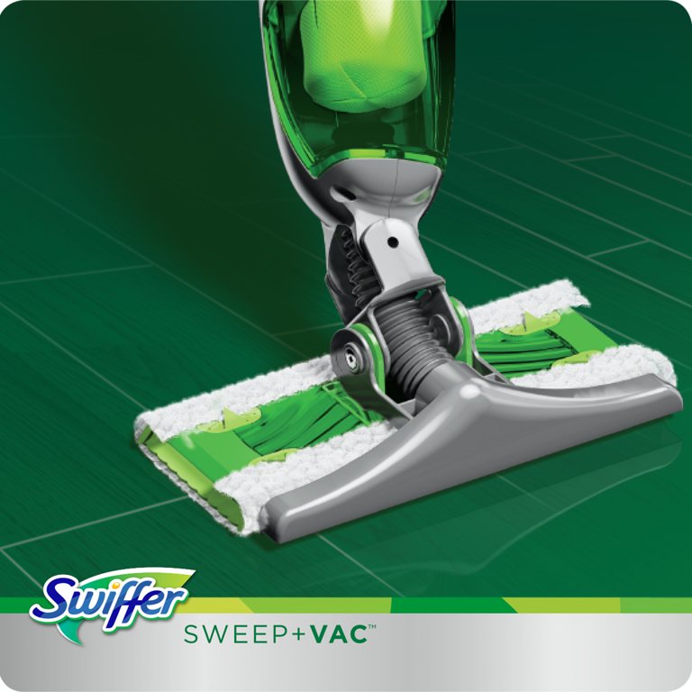 Swiffer Sweep + VAC Cordless Vacuum Kit (1 Rechargeable Vacuum Sweeper, 8 Dry Cloths, 1 Replaceable Filter, 1 Battery Charger)