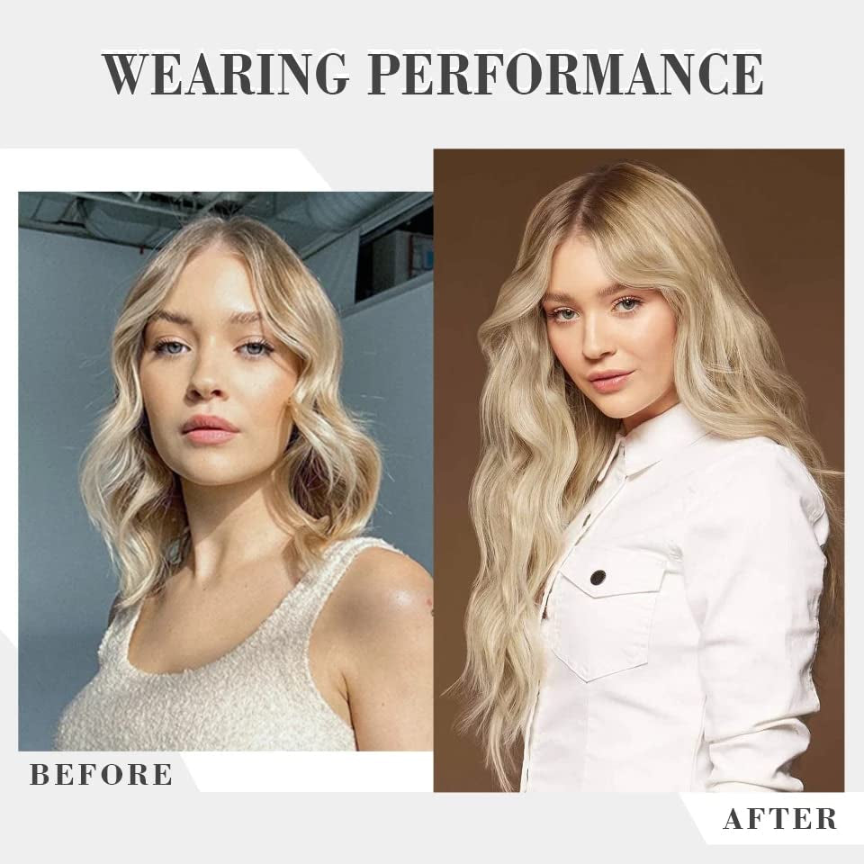 Clip in Hair Extensions 22 Inche Hairpieces 7 Pieces/Set Clip on Hair Extension Heat Resistant Synthetic Fiber for Women Daily Use Hair Make Clip Hair Extensions(Natural Black)
