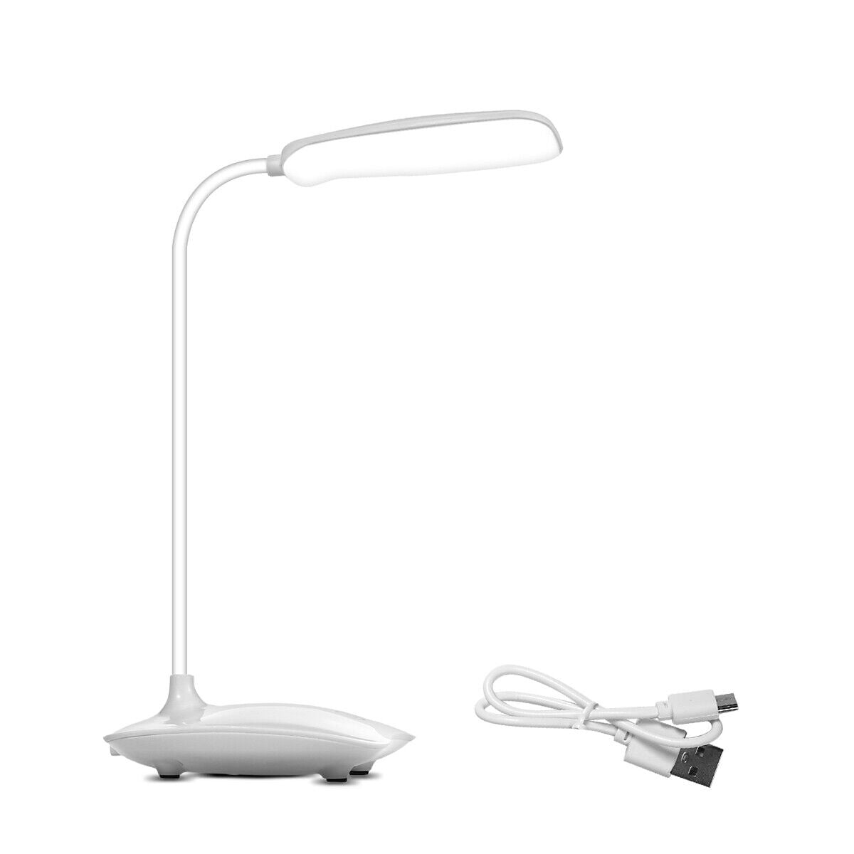 Dimmable LED Desk Light Touch Sensor Table Bedside Reading Lamp USB Rechargeable