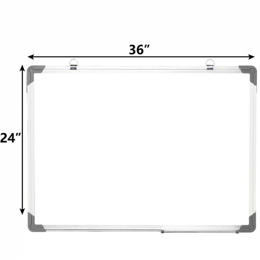 36"X24" Magnetic Writing Whiteboard Dry Erase Board W/Eraser Office Single Side