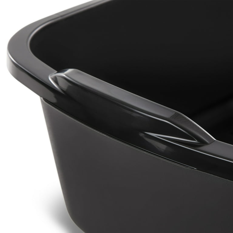Sterilite 18 Qt. Dishpan Plastic, Black