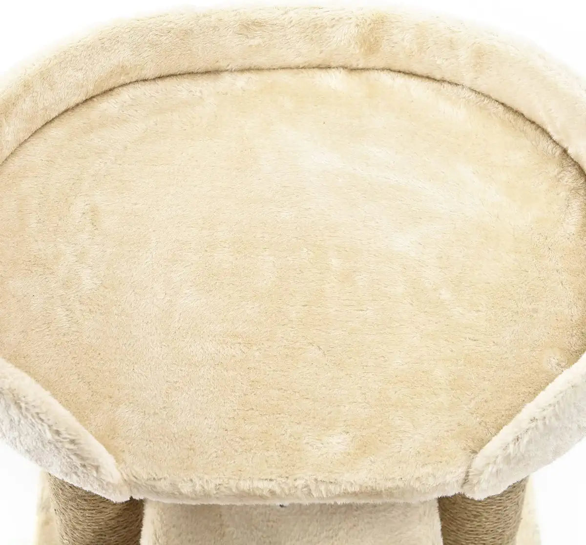 Top Platform Cat Tree with Scratching Post - 18 X 14 X 22 Inches, Beige