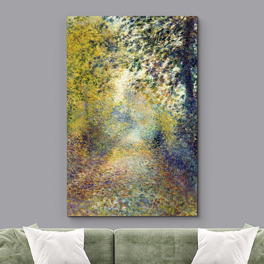 Canvas Print Wall Art the Wood by Pierre Renoir People Historic Illustrations Fine Art Traditional Scenic Colorful Multicolor Ultra for Living Room, Bedroom, Office - 246\