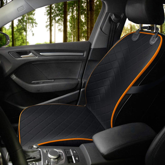 Front Seat Dog Cover, Durable Protector against Mud & Fur Waterproof, Scratch Proof & Nonslip Seat Pet Cover - Dog Car Seat Cover for Front Seat with Safety Anchors for Cars, Trucks & Suvs