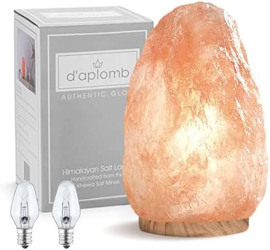 100% Authentic Natural Himalayan Salt Lamp; Large Hand Carved Natural Chunk Pink Crystal Rock Salt from Himalayan Mountains; Dimmer Cord; 12 Lbs