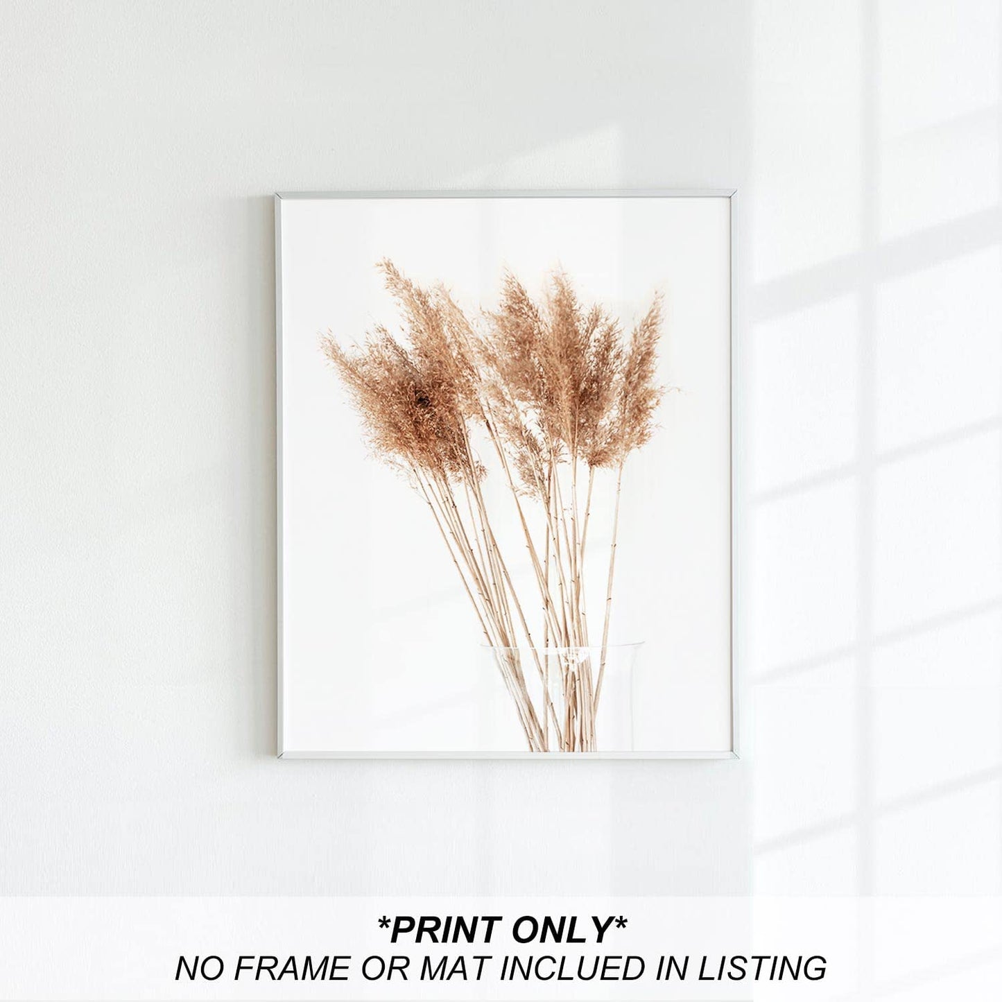 Boho Wall Art Modern Farmhouse Bathroom Decor Cute Pampas Grass Wall Decor Botanical Prints Beige Room Aesthetic Neutral Kitchen Bedroom Decor Set of 4(UNFRAMED 8X10In)