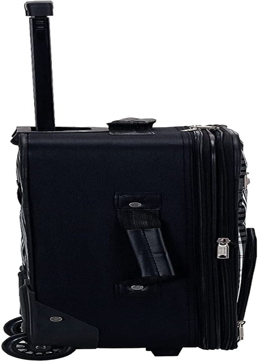 Fashion Softside Upright Luggage Set, Black Plaid, 2-Piece (14/19)