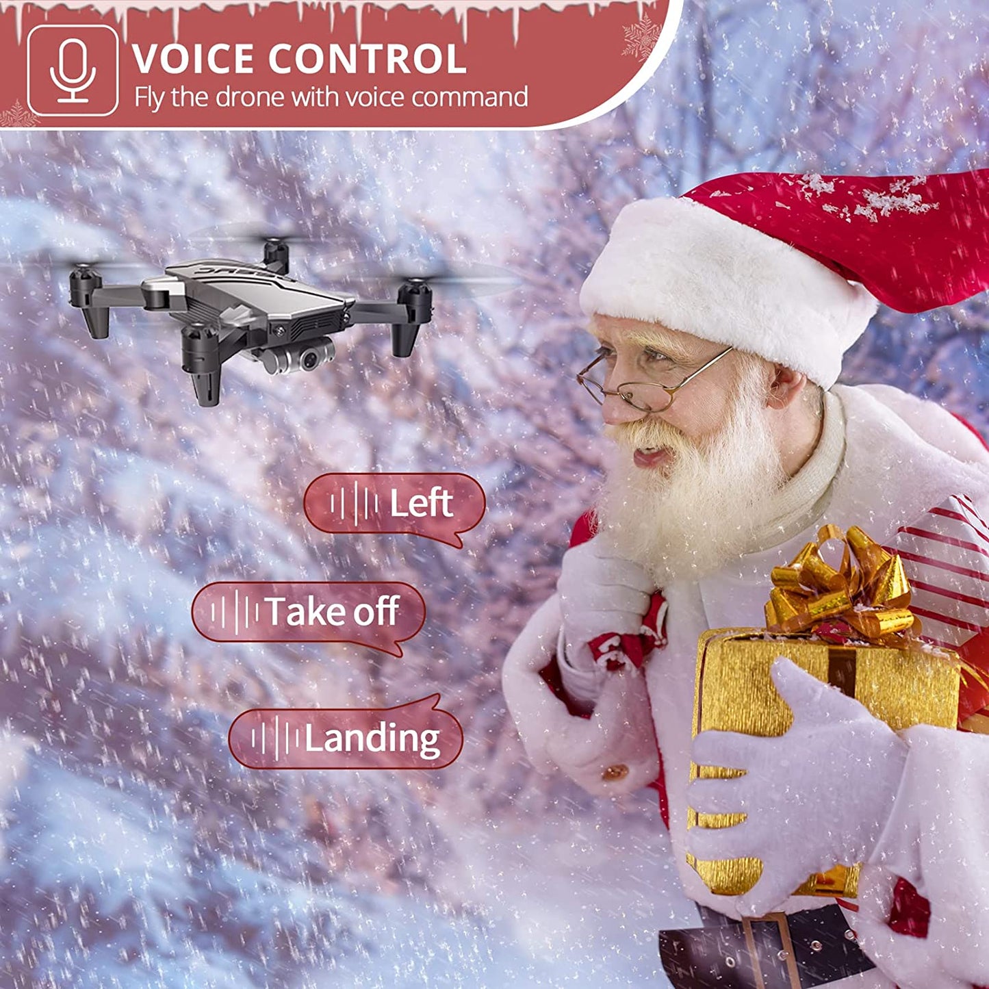 D20 Mini Drone for Kids with 720P HD FPV Camera Remote Control Toys Gifts for Boys Girls with Altitude Hold, Headless Mode, One Key Start Speed Adjustment, 3D Flips 2 Batteries, Silver