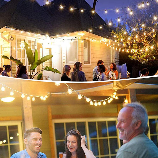 Outdoor String Lights Led 50Ft Patio Lights with 26 G40 Shatterproof Clear Bulbs, 2700K Globe Hanging Lights for Backyard, Porch, Balcony, Hanging Lights for Birthday Party