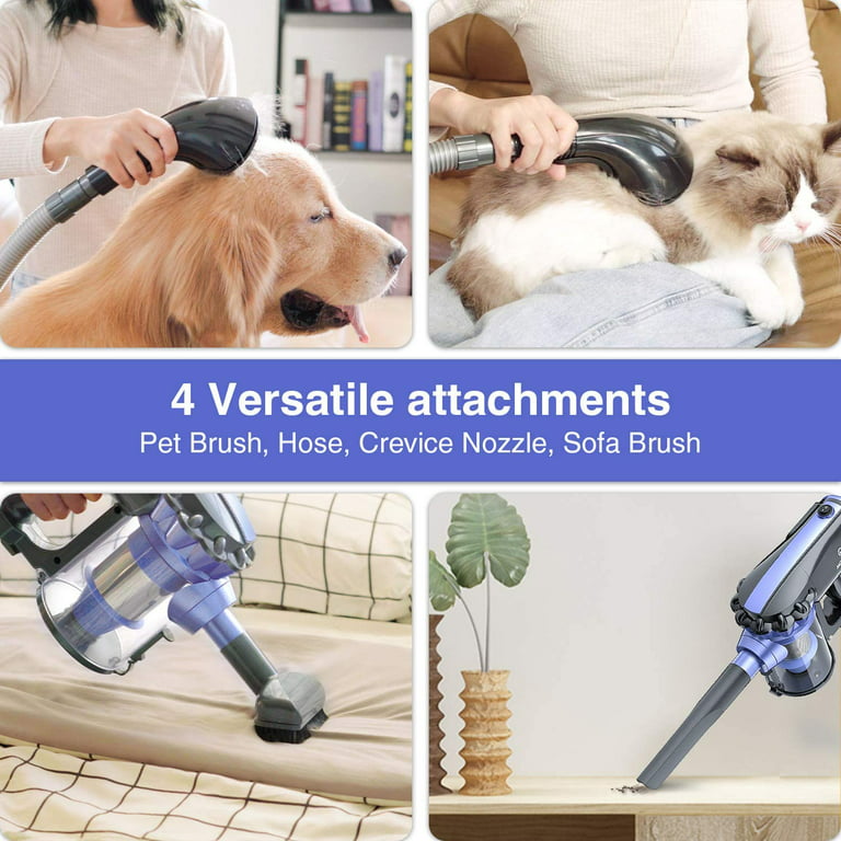 MOOSOO Handheld Vacuum, 17kpa Strong Suction Vacuum Cleaner with Pet Grooming Brush, 4 in 1 Corded Handheld Vacuum for Home