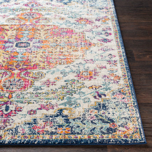 Sandhya Traditional Blue Area Rug; 2' X 3'