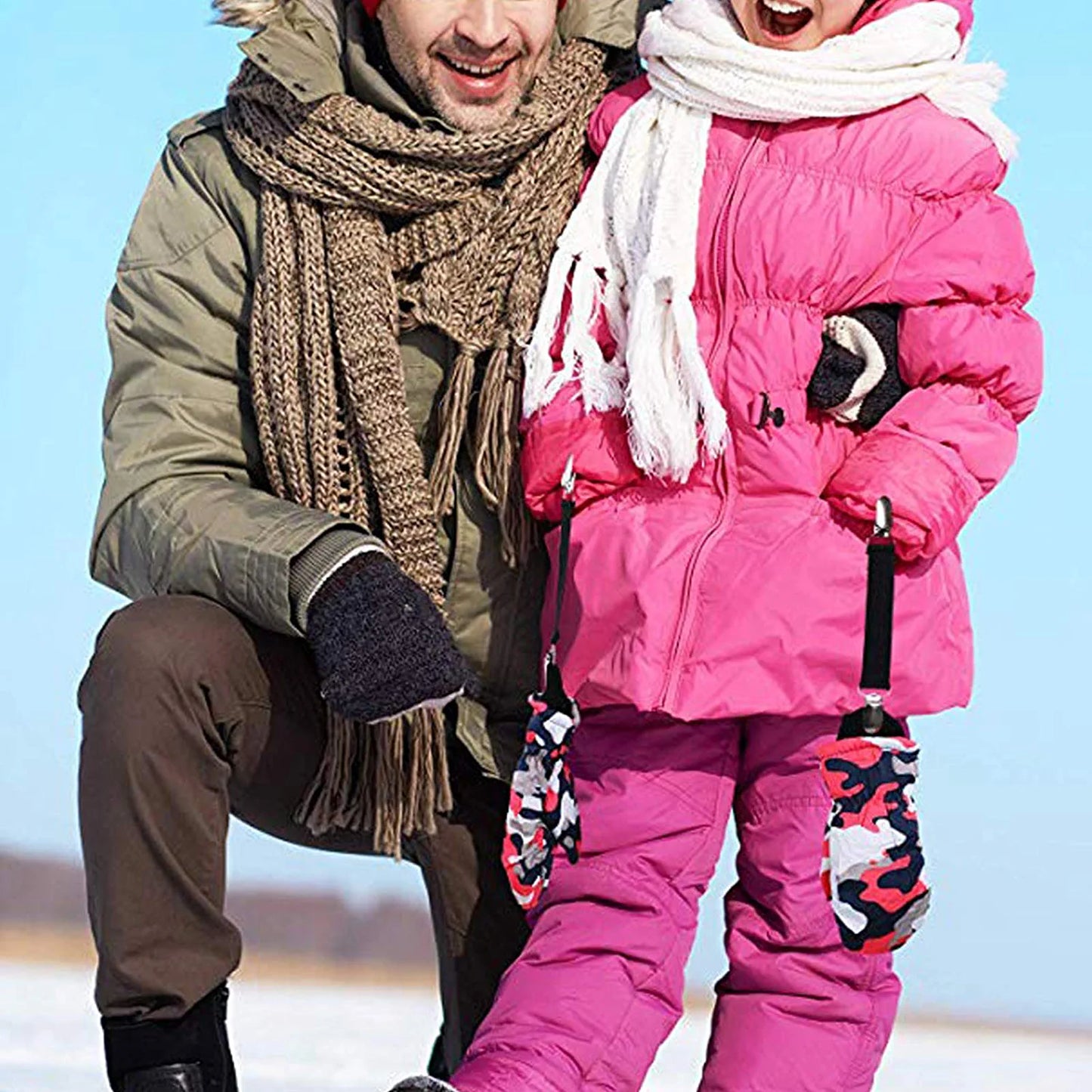 Winter Mitten Clips Elastic Stainless Steel Gloves Clips for Toddler Kids Adults Dress Cinch Sweater Cardigan Shawl Clip