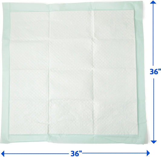 Heavy Absorbency 36" X 36" Quilted Bed Pads, Large Disposable Underpads, 50 per Case, Fluff and Polymer Core, Great Protection for Beds, Furniture, Surfaces