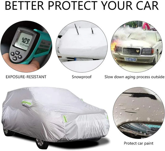 Bliifuu Car Cover,Suv Protection Cover Breathable Outdoor Indoor for All Season All Weather Waterproof/Windproof/Dustproof/Scratch Resistant Outdoor UV Protection Fits SUV Car (190''Lx75''Wx72''H)