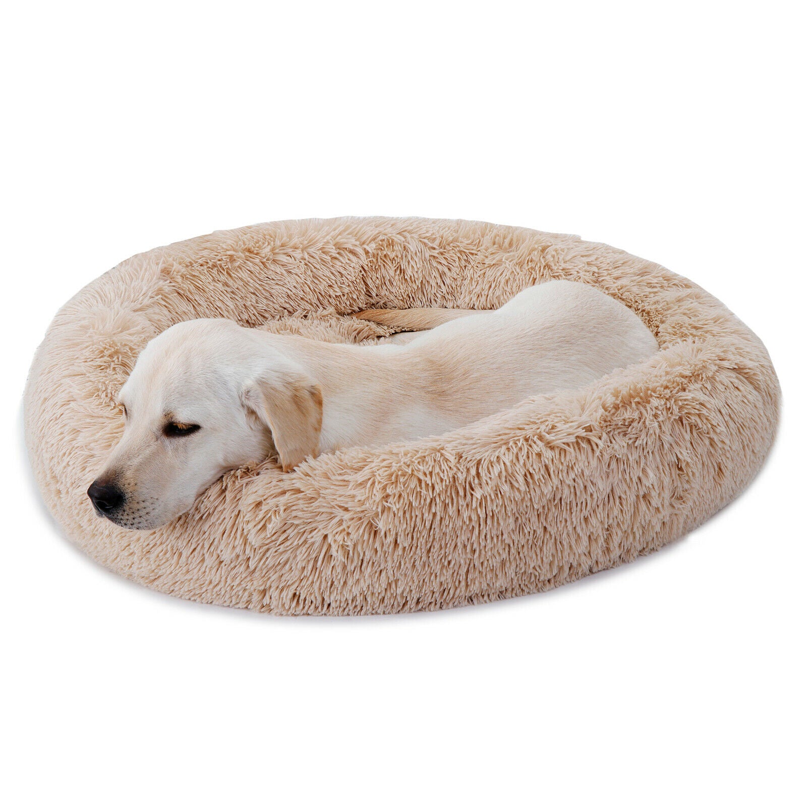 30"X30" Pet Bed Dog Cat Donut Cuddler Cushion Mats Machine Shaggy Fluffy