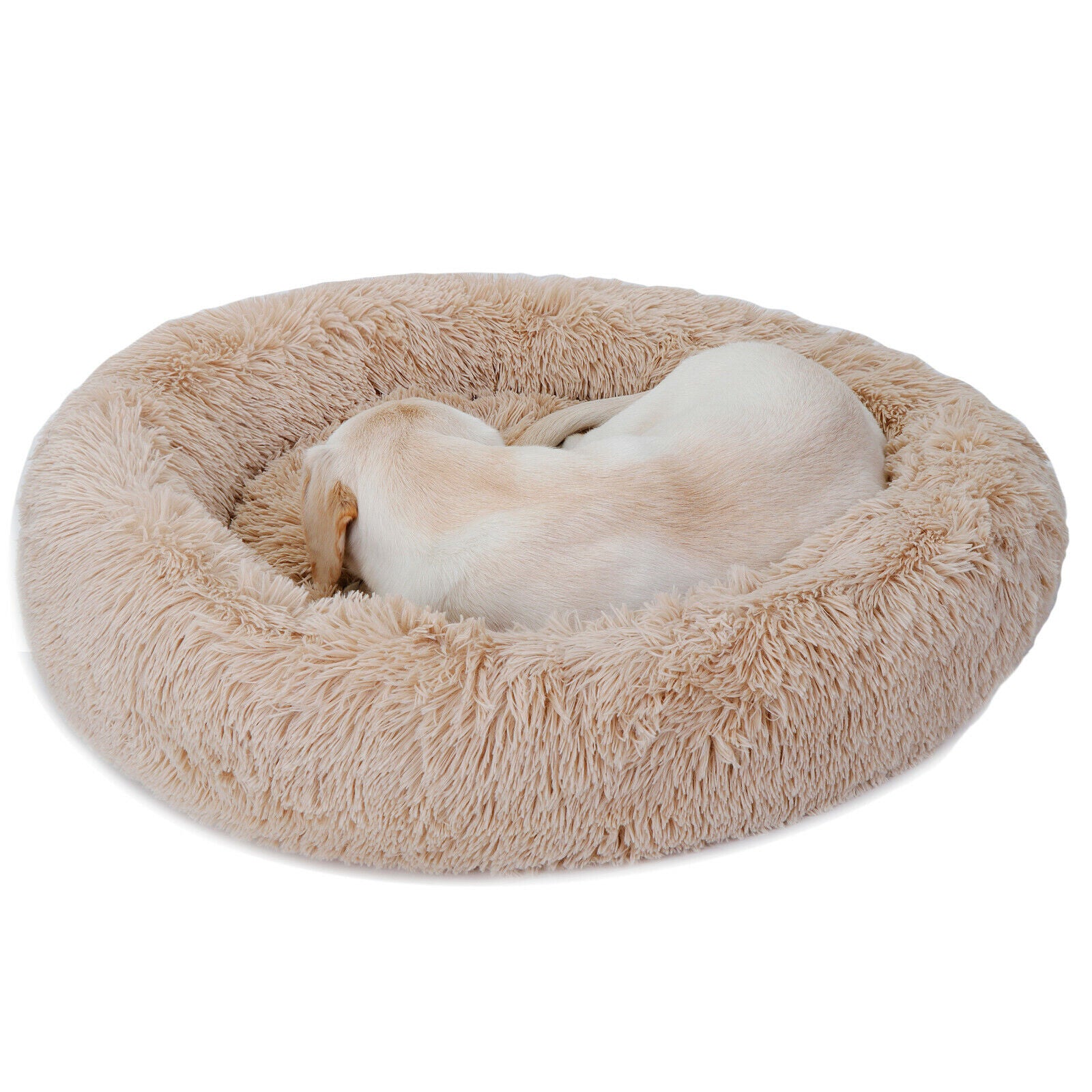 30"X30" Pet Bed Dog Cat Donut Cuddler Cushion Mats Machine Shaggy Fluffy