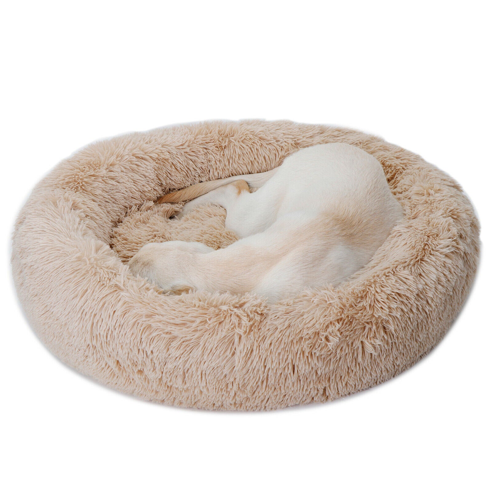 30"X30" Pet Bed Dog Cat Donut Cuddler Cushion Mats Machine Shaggy Fluffy