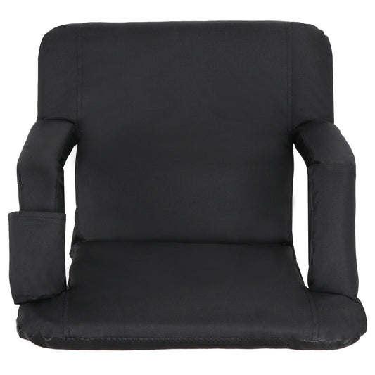 Set of Two 5 Reclining Positions Tiltable Stadium Seat Concert Bleacher Chair
