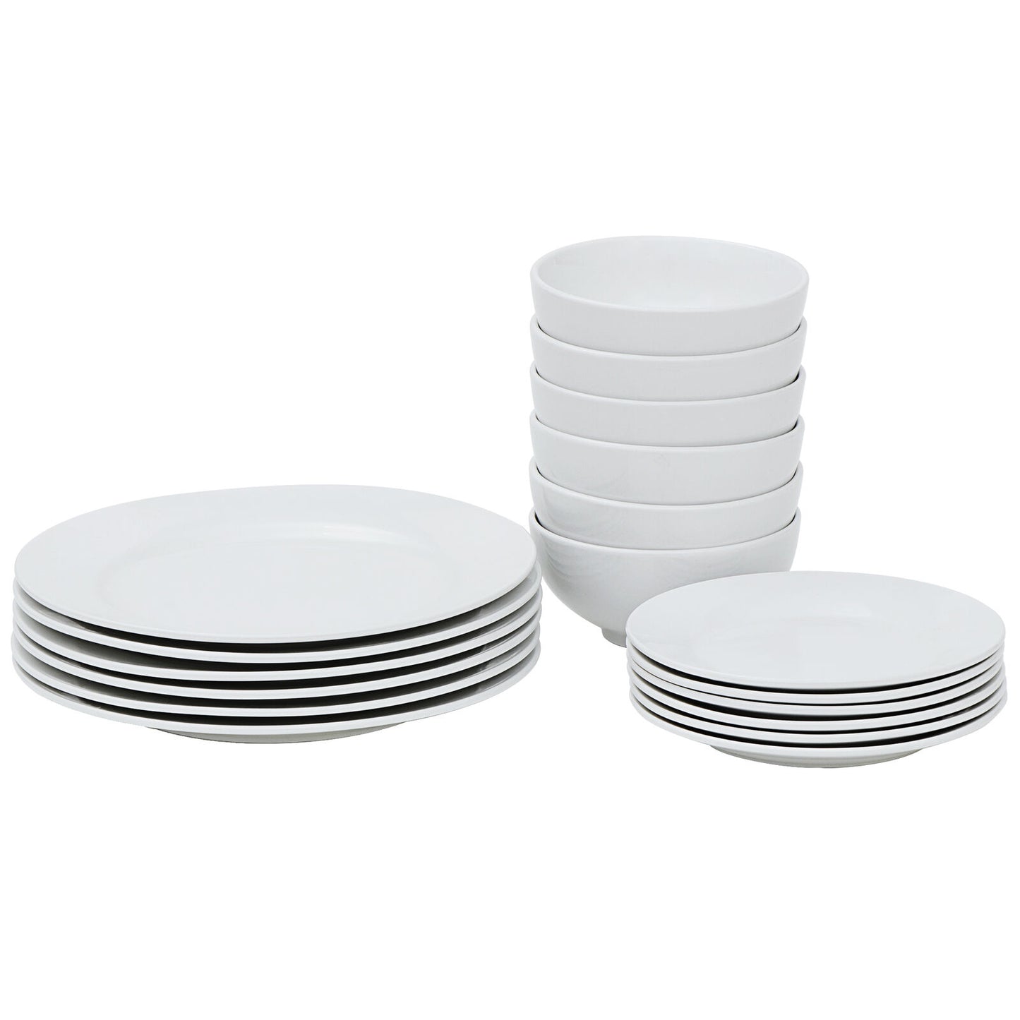 18-Piece Dinnerware Set Porcelain Kitchen Dinner Plates Bowls Mugs Dishes New